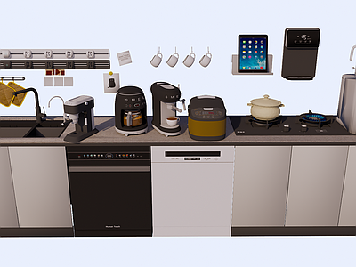 现代简约厨房用品组合 现代厨房厨具用品