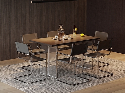 现代极简餐桌椅