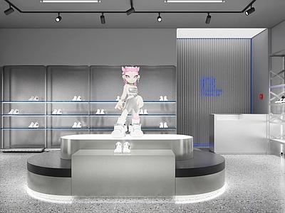 现代工业鞋店 F2潮鞋 专卖店 鞋店 施工图