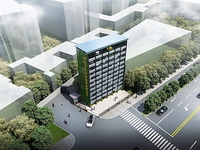 现代主义其他公共建筑 现代停车楼 机械停车楼 立体停车楼