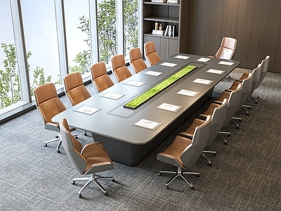 现代简约会议桌 现代会议桌椅  办公桌椅组合 培训室桌椅 会议室桌椅 会议桌