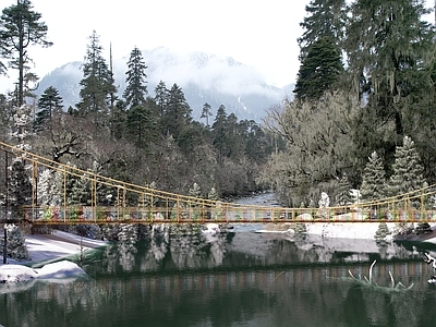 新中式景观景观桥