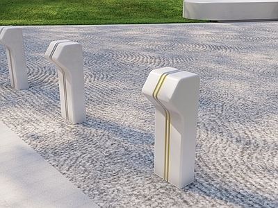 极简主义石材围挡