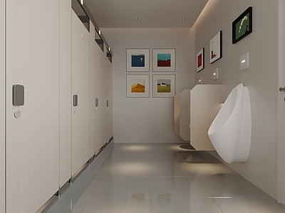 现代简约公共卫生间