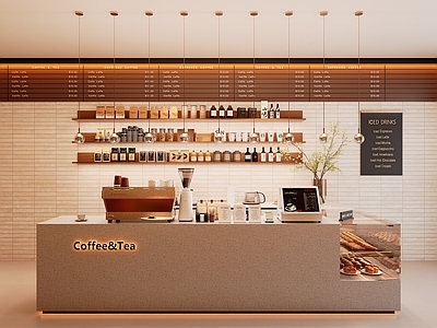 奶油风咖啡厅 咖啡店