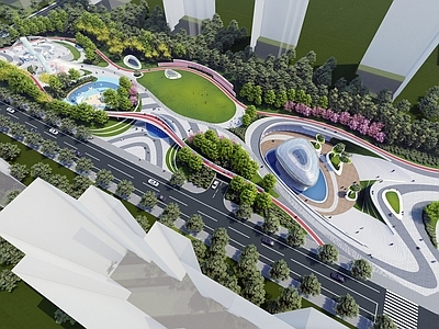 现代主义景观景观公园