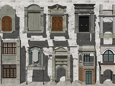 复古风格建筑 民国老上海建筑 老上海复古门楼