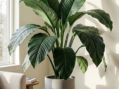 奶油风盆栽 现代绿植盆栽