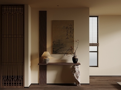 新中式玄关 端景台 条案