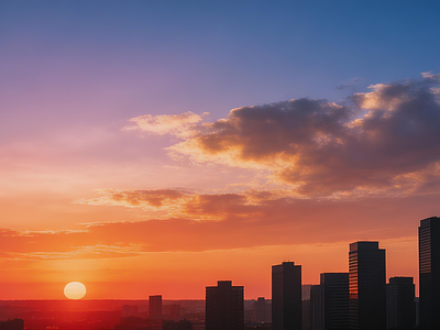 现代天空HDR 城市黄昏HDR 黄昏HDR
