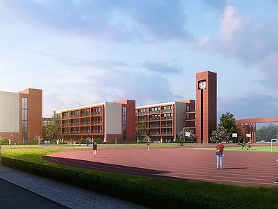 现代主义学校外观 现代学校 英式学校