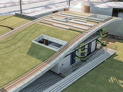 现代小公建 覆土建筑