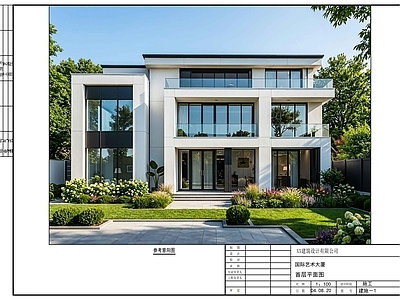 现代别墅建筑 现代别墅方案 三层别墅 自建房 独栋别墅 施工图