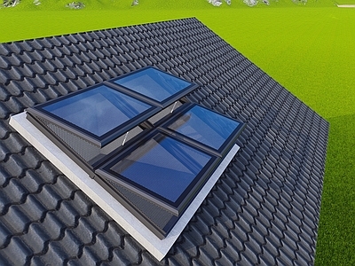 现代斜屋顶电动天窗