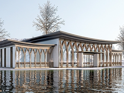 新中式售楼处建筑