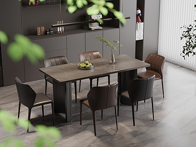 意式极简餐桌椅 餐桌椅