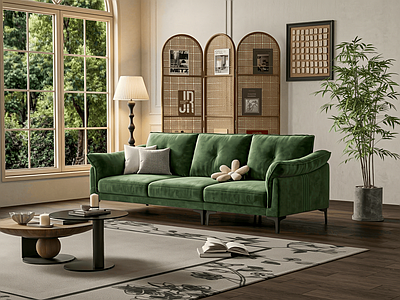 中古风双人沙发 三人沙发 多人沙发