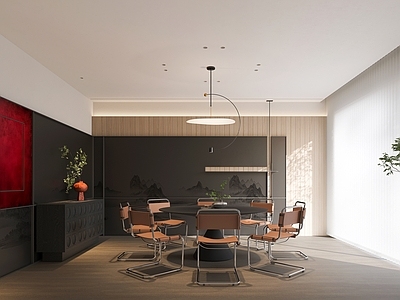 新中式中餐厅 餐厅 雅间 新中式 现代