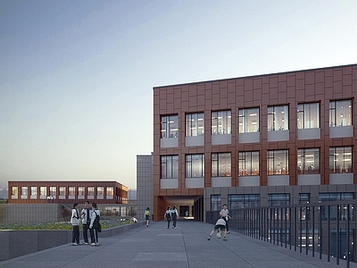 现代主义学校外观