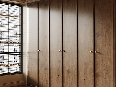 现代简约衣帽间 衣柜 实木成品衣柜