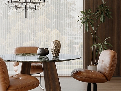 现代简约餐桌椅 MINOTTI 现代意式餐厅 LIBRA餐桌椅 豪宅餐厅 意式圆桌餐厅