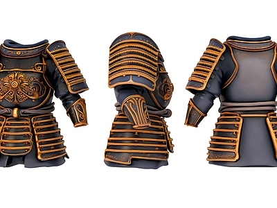 日式甲胄风衣服