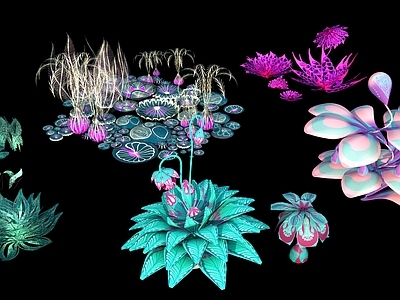 赛博朋克自然风水生植物