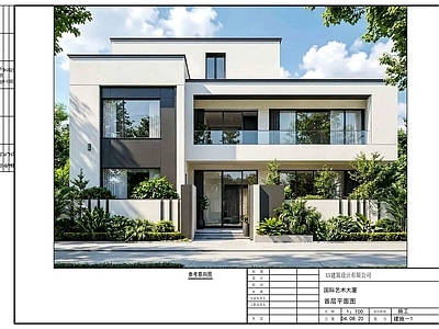 现代别墅建筑 乡村别墅方案 二层别墅 独栋别墅 施工图