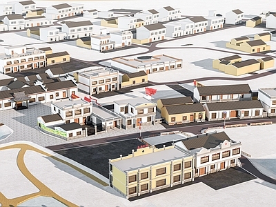 新中式鸟瞰规划 乡村民房