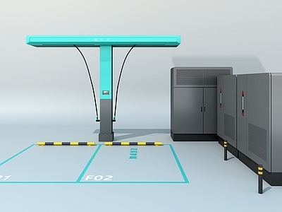 极简主义户外停车场