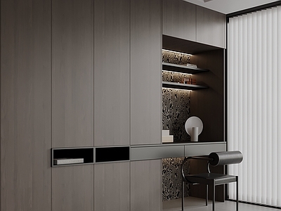 极简衣帽间 衣柜 梳妆台