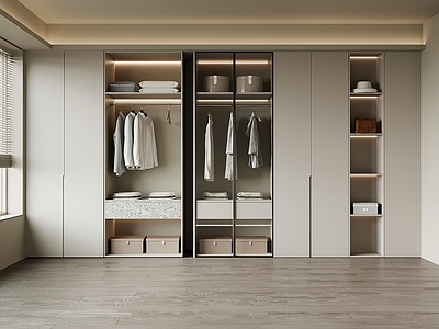 极简衣帽间 衣柜