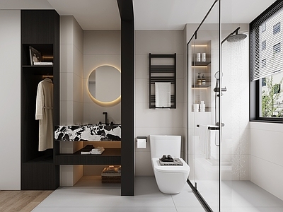 现代极简卫生间 现代卫生间