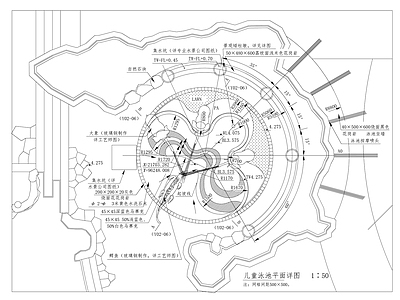 现代游泳馆 儿童游泳池 施工图