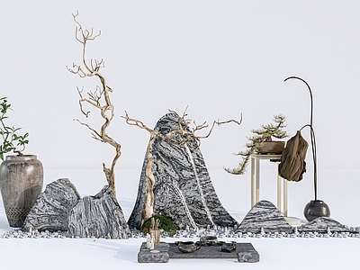 新中式庭院小品 石头 景观石