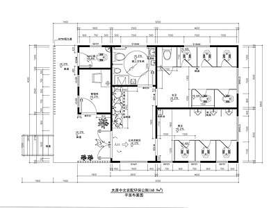 现代公厕 公厕平面布置图 施工图