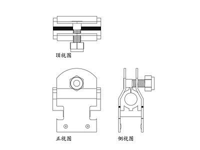 现代五金管件 线卡 线扣 电线固定夹 导线固定扣 线缆夹 施工图
