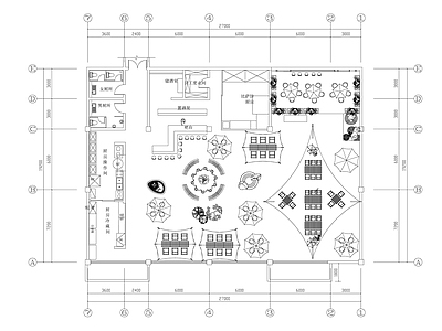 现代其他餐饮空间 露营风餐厅 施工图