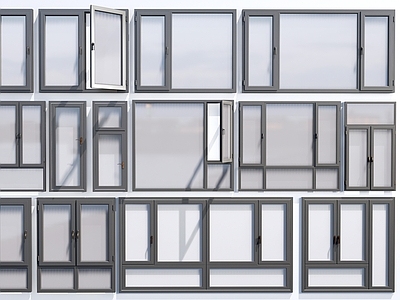 极简主义平开窗