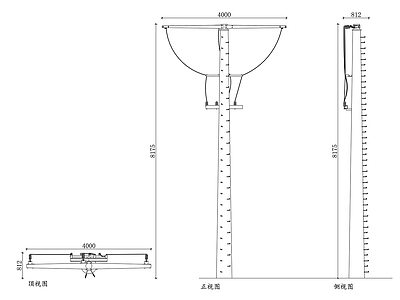 建筑电气 水泥杆 电力杆 电线杆子 输电杆 线路电杆 施工图