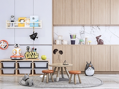 原木风儿童玩具房 儿童家具