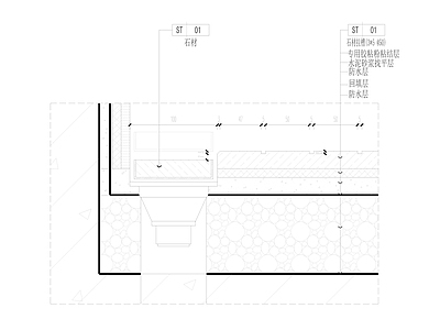 地面综合节点 隐形地漏节点 施工图
