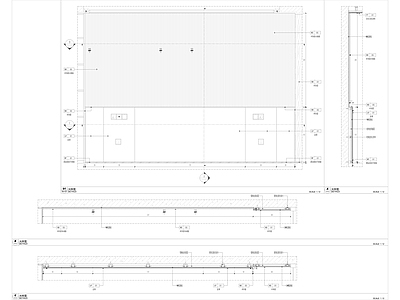 墙面节点 硬包床头靠背节点 施工图