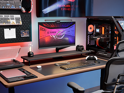 电竞风电竞房 rog 电竞房 电脑房 电子产品 机箱