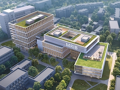 现代主义学校建筑 大学科研教学楼