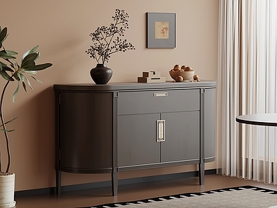 新中式玄关 玄关柜 边柜