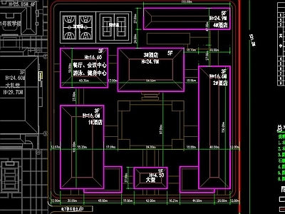 新中式酒店建筑 多层酒店 餐饮建筑 度假酒店 民宿酒店 施工图