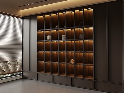 新中式茶室 茶柜