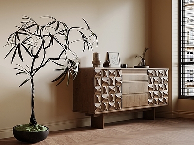 中古风玄关 玄关柜 边柜