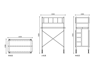现代五金管件 钢管架 扣件式脚手架 建筑钢管架 施工脚手架 钢管支撑架 施工图